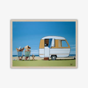 Caravan Bliss Blockmount Print 12.5x17.5cm