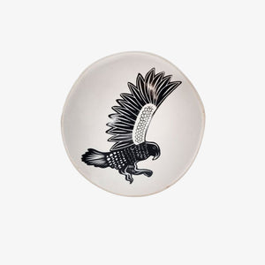 Kea Bowl 7cm Black Print on White