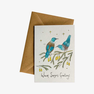 Christmas Tūī Greetings Greeting Card