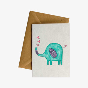 Elephant Hearts Greeting Card