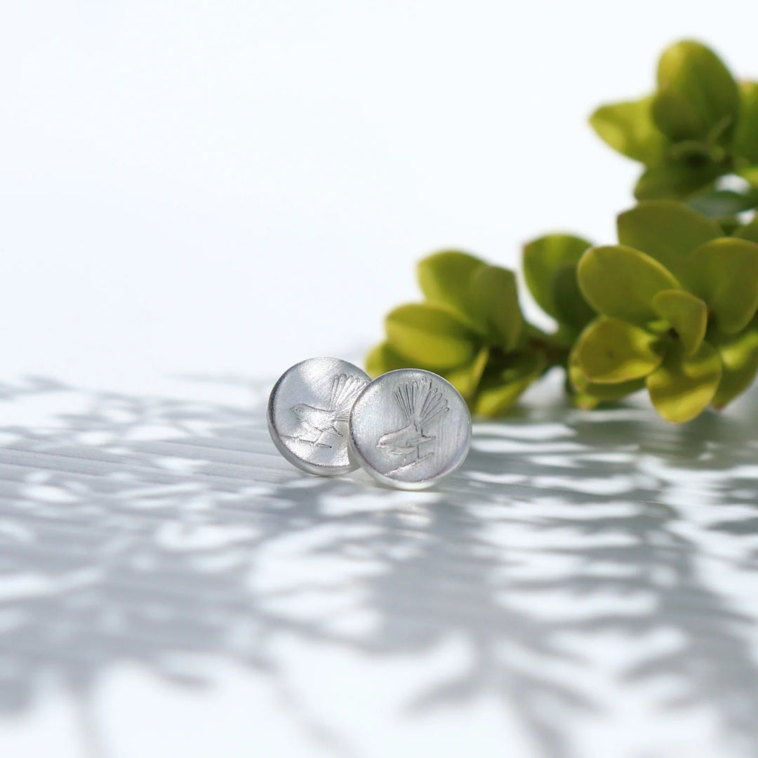 Fantail Studs Silver