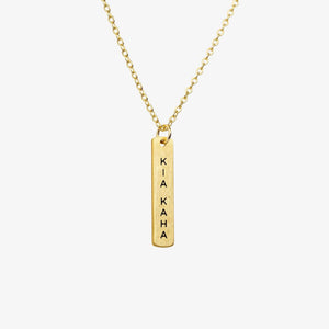 Te Reo Kia Kaha Necklace Gold