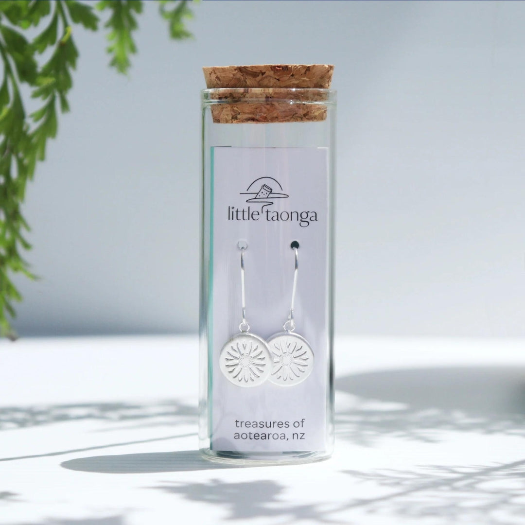 Mountain Daisy Earrings Silver