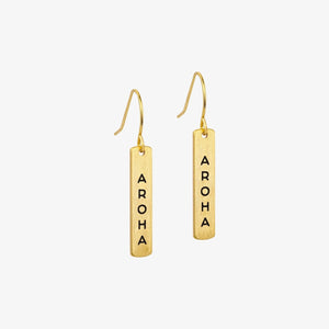 Te Reo Aroha Earrings Gold