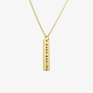 Te Reo Mana Wahine Necklace Gold