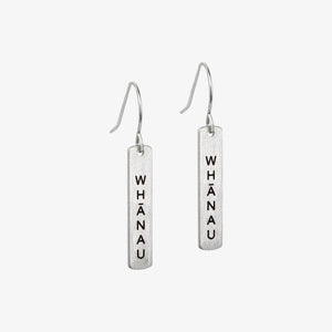 Te Reo Whānau Earrings Silver