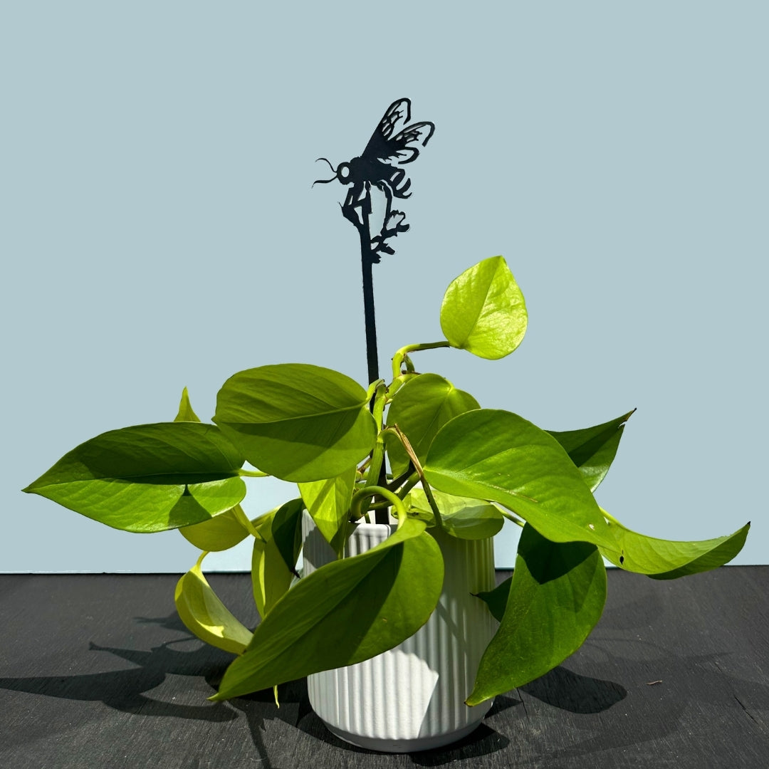 Metal Bird - Honeybee Plant Stake, 70cm