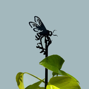 Metal Bird - Honeybee Plant Stake, 70cm