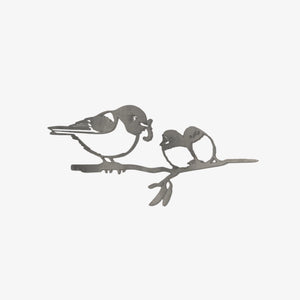 Metal Bird - Waxeye & Chicks