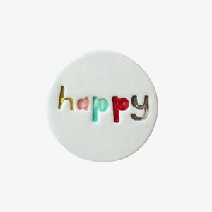 Round Tile - Happy