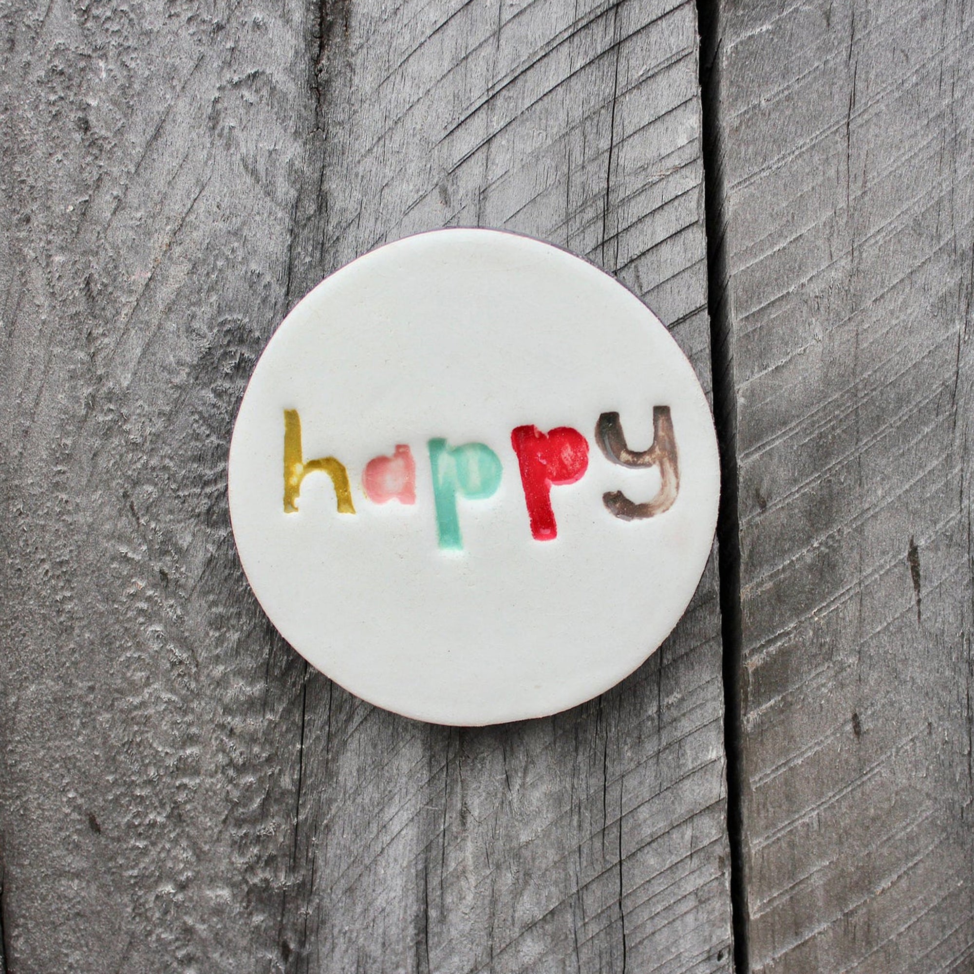 Round Tile - Happy