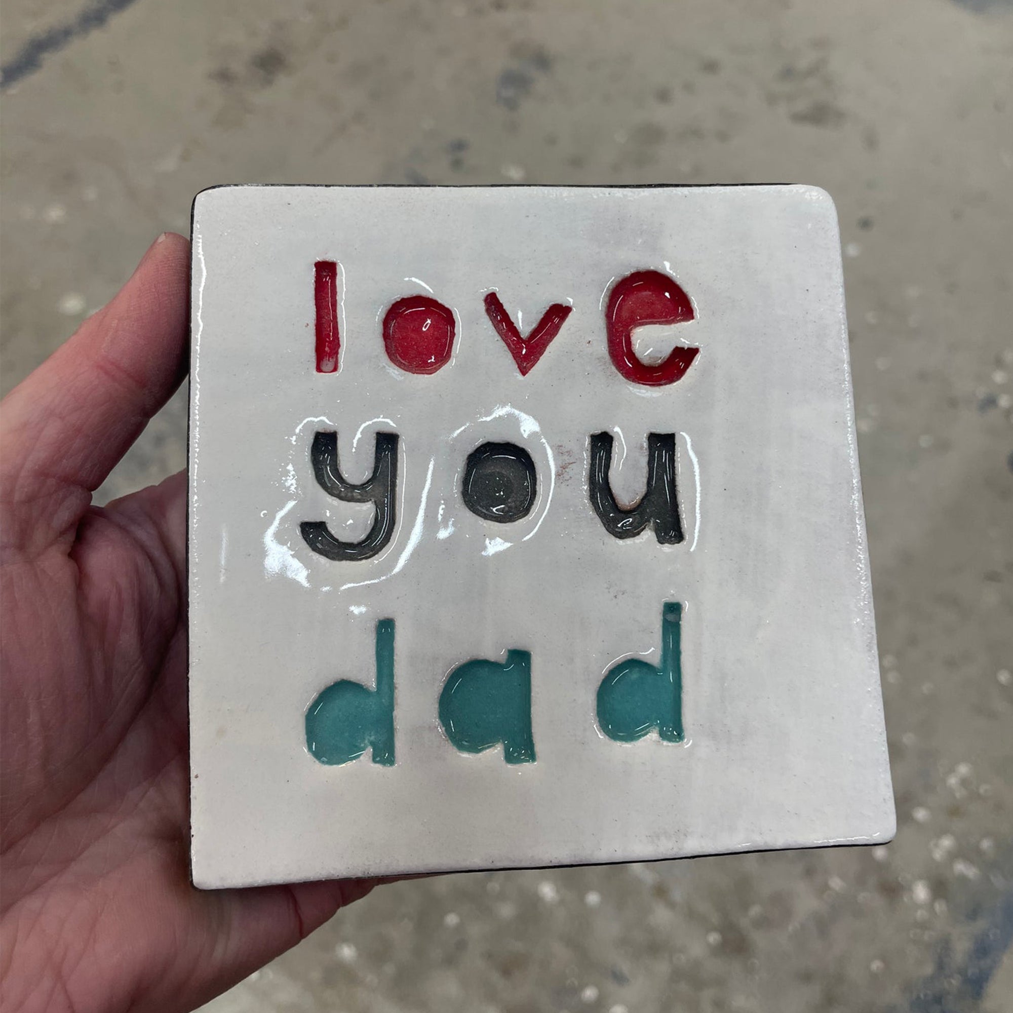 Square Tile - I Love You Dad