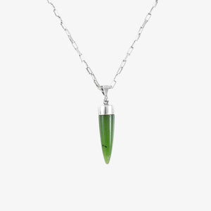 Point Charm Necklace, Pounamu