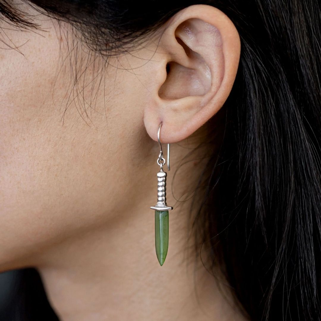 Pounamu Baby Dagger Earrings