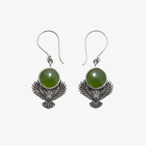 Pounamu Owl Guardian Earrings