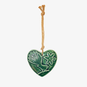 Fantail & Flower Heart Wall Hanging Small