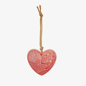 Fantail & Flower Heart Wall Hanging Small