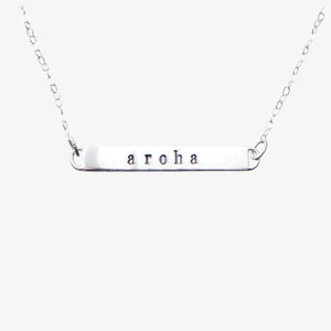 Aroha Message Bar Necklace