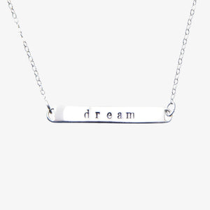 Dream Message Bar Necklace