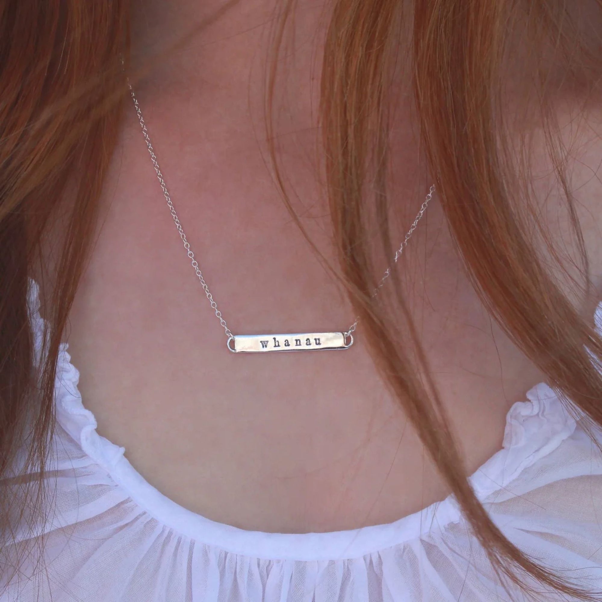 Whānau Message Bar Necklace