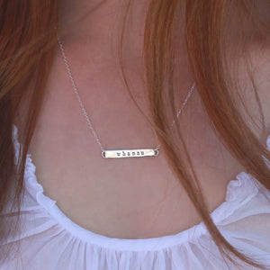 Whānau Message Bar Necklace