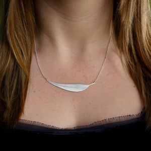 Eucalyptus Necklace, Silver