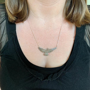 Flying Kea Necklace, Silver