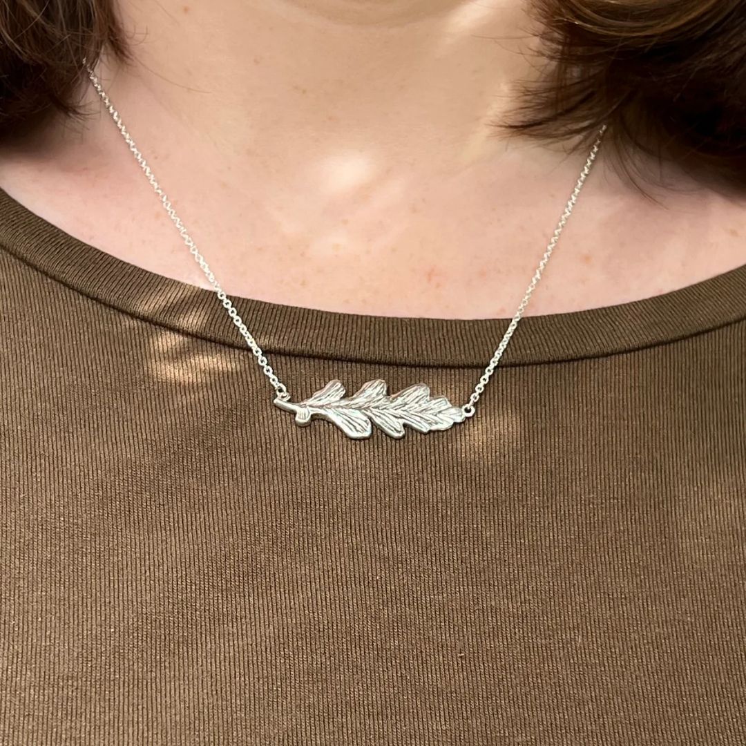 Tānekaha, Celery Pine Leaf Necklace - Sterling Silver