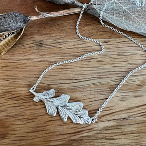 Tānekaha, Celery Pine Leaf Necklace - Sterling Silver