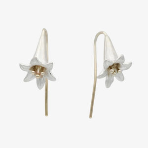 Lily Earrings- sterling silver, 9ct gold