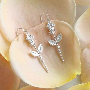 Single Rose Earrings