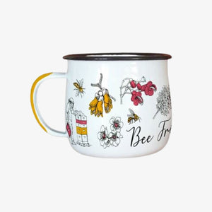 Bee Friendly Enamel Mug