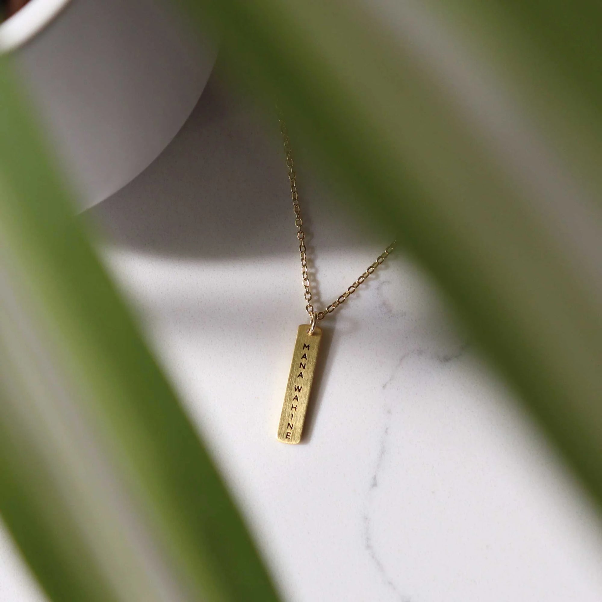 Te Reo Mana Wahine Necklace Gold