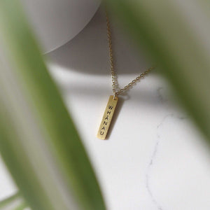 Te Reo Whānau Necklace Gold